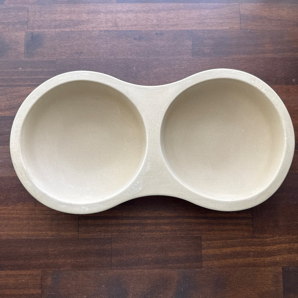 The Pampered Chef Microwave Double Egg Cooker Stoneware Made in USA 5152